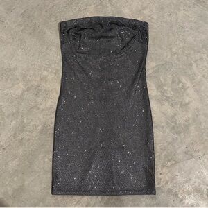 chrome tube mini dress